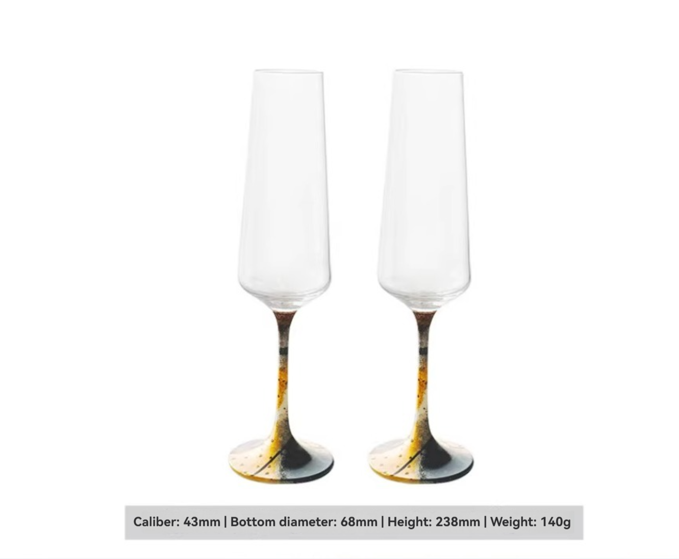 BERHE crystal glass new personalized color rod champagne glass gift wine glass