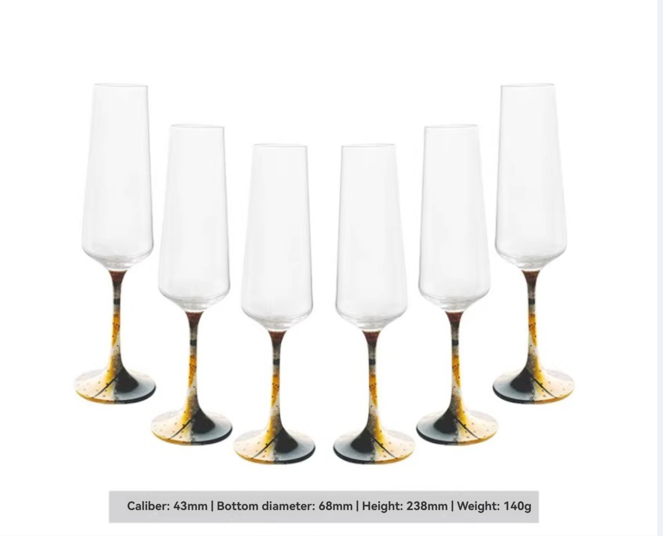 BERHE crystal glass new personalized color rod champagne glass gift wine glass