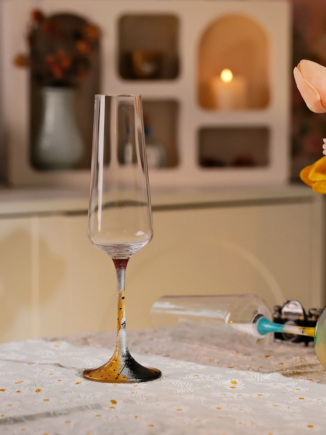 BERHE crystal glass new personalized color rod champagne glass gift wine glass